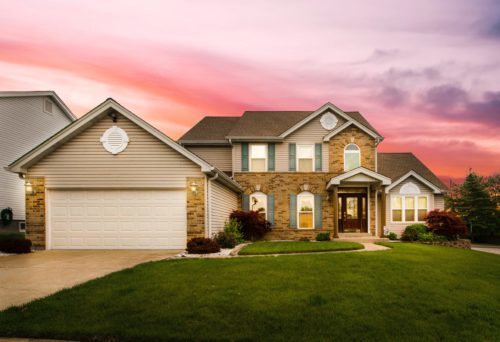 mansion lawn garage