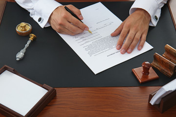 financial papers and pen