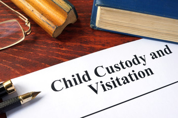 paper that says child custody and visitation