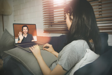 child on facetime with parent