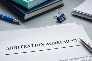 paper that says arbitration agreement
