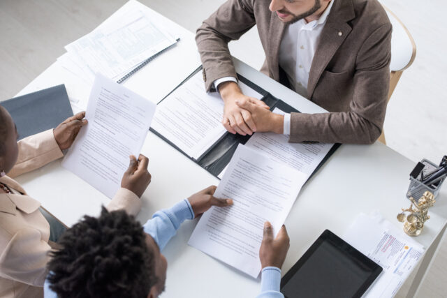 man and couple financial disclosure documents